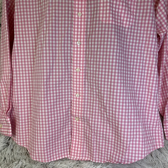 Vineyard Vines Classic Fit Tucker‎ Shirt Mens Large Pink Gingham Check Button Up - Picture 7 of 11
